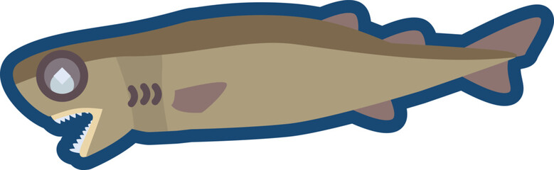 かわいいダルマザメのイラスト