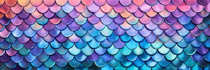 Holographic texture of mermaid tail scales. Fish skin magic background.