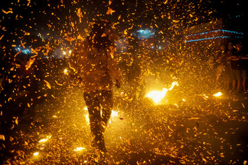 Torch war festival that held on jepara,central java