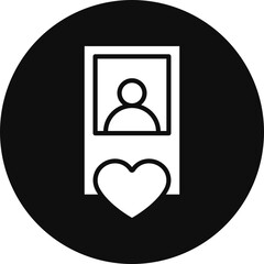 Photo Glyph Black Circle Icon