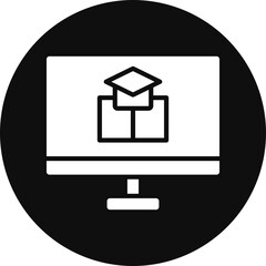 Remote Glyph Black Circle Icon