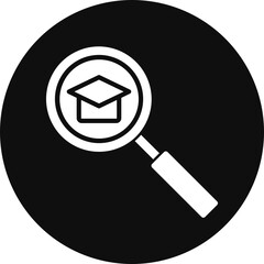 Researcher Glyph Black Circle Icon