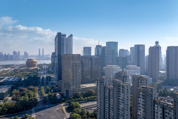 Fototapeta premium Modern City Skyline on a Clear Day