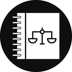 Ethics Glyph Black Circle Icon