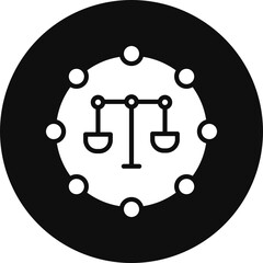 Ethic Vector Glyph Black Circle Icon