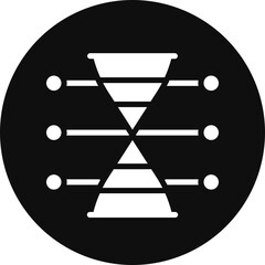 Genetic Vector Glyph Black Circle Icon