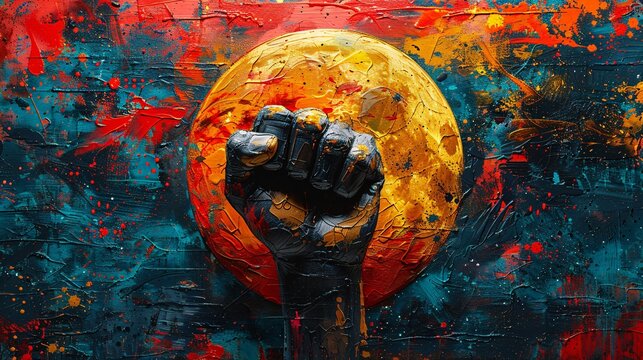 Celebrating Nelson Mandela International Day and International Moon Day with Vibrant Colors and Empowering Symbols. Illustration Background Design.