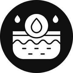 Oil Skin Vector Glyph Black Circle Icon