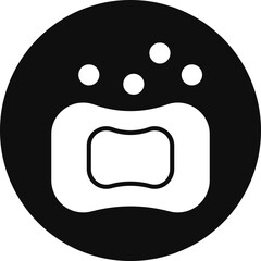 Soap Vector Glyph Black Circle Icon