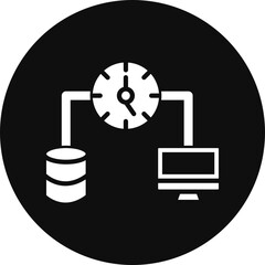 Latency Vector Glyph Black Circle Icon