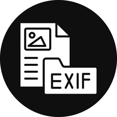 Obraz premium Exif Vector Glyph Black Circle Icon