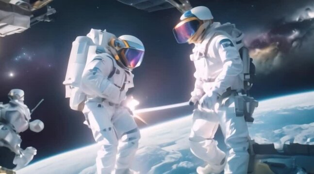 Space Operations: Robot Supporting Astronaut