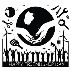 Happy Friendship Day Vector illustration art
