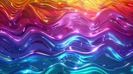 Fototapeta premium abstract background with liquid metal waves