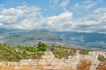 Ancient historical ruins in Patara Turkey