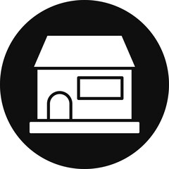 Store Glyph Black Circle Icon