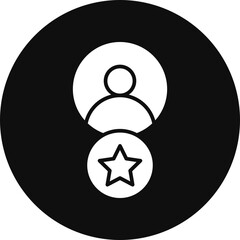 Expert Glyph Black Circle Icon