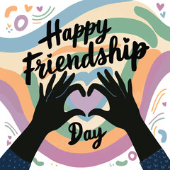 Happy Friendship Day Vector illustration art