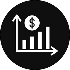 Economy Glyph Black Circle Icon