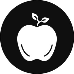 Apple Glyph Black Circle Icon