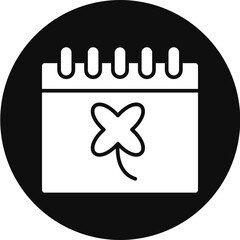 St Patricks Day Glyph Black Circle Icon