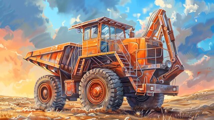 Heavy machinery for mining operations, machine, industrial equipment