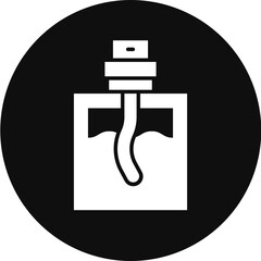 Perfume Glyph Black Circle Icon