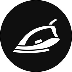 Iron Glyph Black Circle Icon