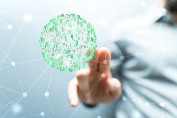 Cloud storage and Computing concept digital