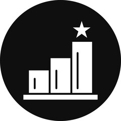 Competition Glyph Black Circle Icon