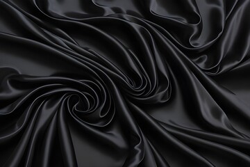 Fototapeta premium Black Silk, Generative AI