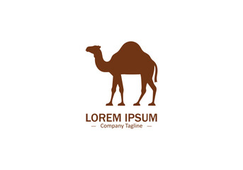 Camel logo, camel animal icon, arabian camel vector