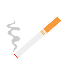 burning cigarette icon in flat style. Smoke vector illustration on white isolated background. Nicotine business concept. smoking icon vector illustration.