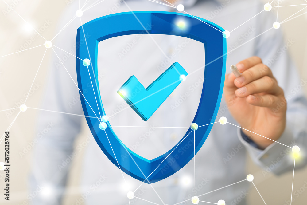 Aufkleber security data code digital concept