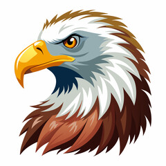 Fototapeta premium Eagle bird isolated flat vector illustration
