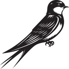Bird silhouette vector art illustration