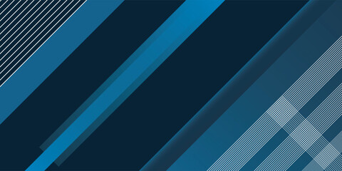 Fototapeta premium Abstract silver line direction on dark blue metallic with dark halftone circle mesh pattern design modern futuristic technology style background