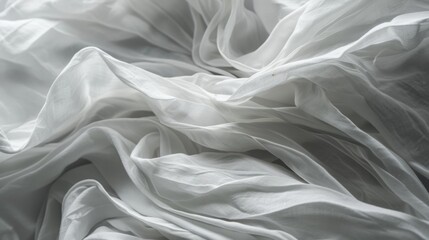 Obraz premium White Draped Fabric Texture.