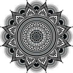 Beautiful floral pattern mandala art isolated on a white background, decoration element for meditation poster, yoga, banner, henna, invitation, cover page, design element mandala art, vector art
