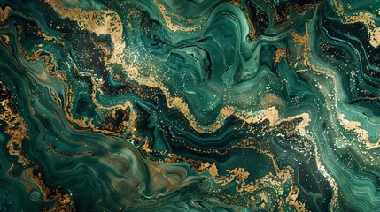 green marble texture with golden accent background