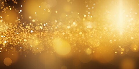 Golden Sparkles and Bokeh Lights