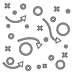soccer tactics icon, game success strategy in football, Soccer team strategy . vector illustration eps10