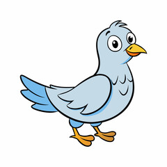 Obraz premium Vector cute sky color bird