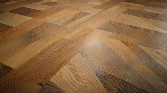 Wooden Floor With Herringbone Pattern Generative AI