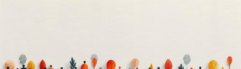 Naklejka premium Abstract watercolor painting of a group of people, representing unity and diversity.