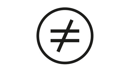 not equal icon