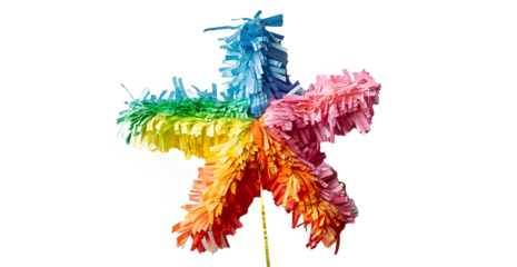 A colorful star made of paper
