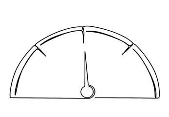 Speedometer, tachometer icon isolated on transparent background. vector illustration
