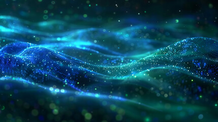 Futuristic Abstract Digital Backgrounds: High-Tech Cyber Network with Neon Glows and Circuit Patterns for Innovative and Technological Projects