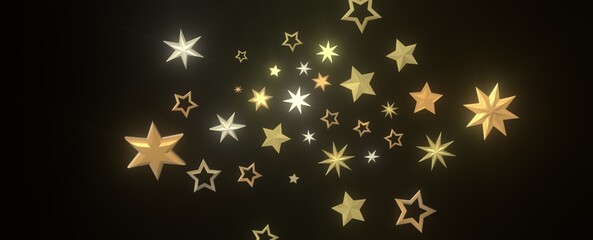 XMAS Stars - golden stars -